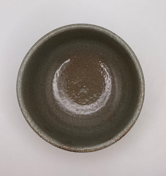 Hand Painted Cherry Blossom on Grey & White Glaze Handmade Chawan Matcha Bowl (Small)