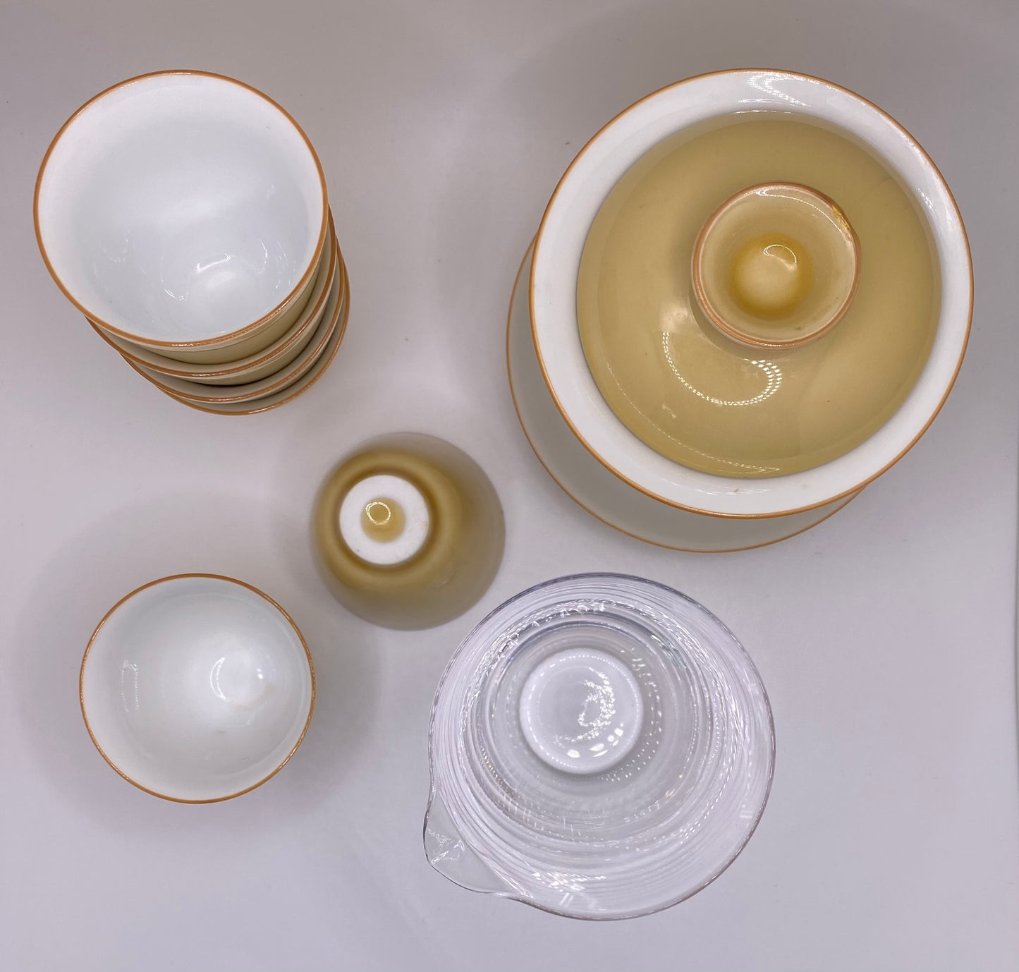 Porcelain Gaiwan Gong Fu Tea Set (10 pc)