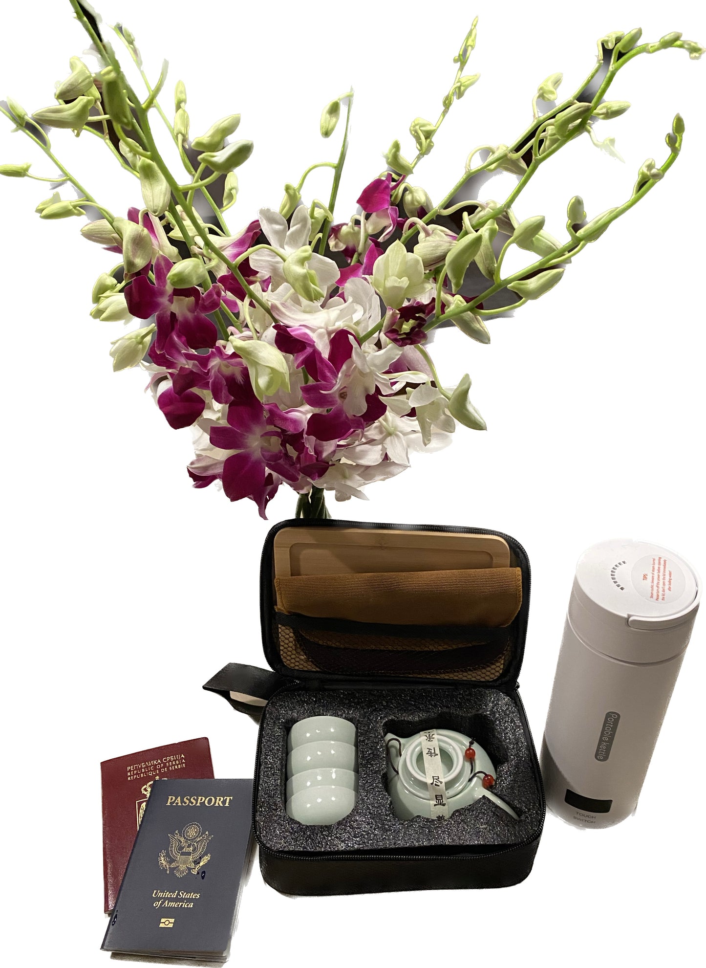 Acala Porcelain Travel Tea Set (9pc)