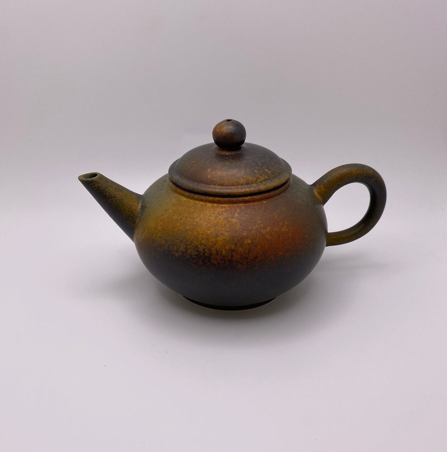 Bai Mu Quan's Handmade Ash Glazed Yellow Clay Shui Ping Tea Pot 160ml