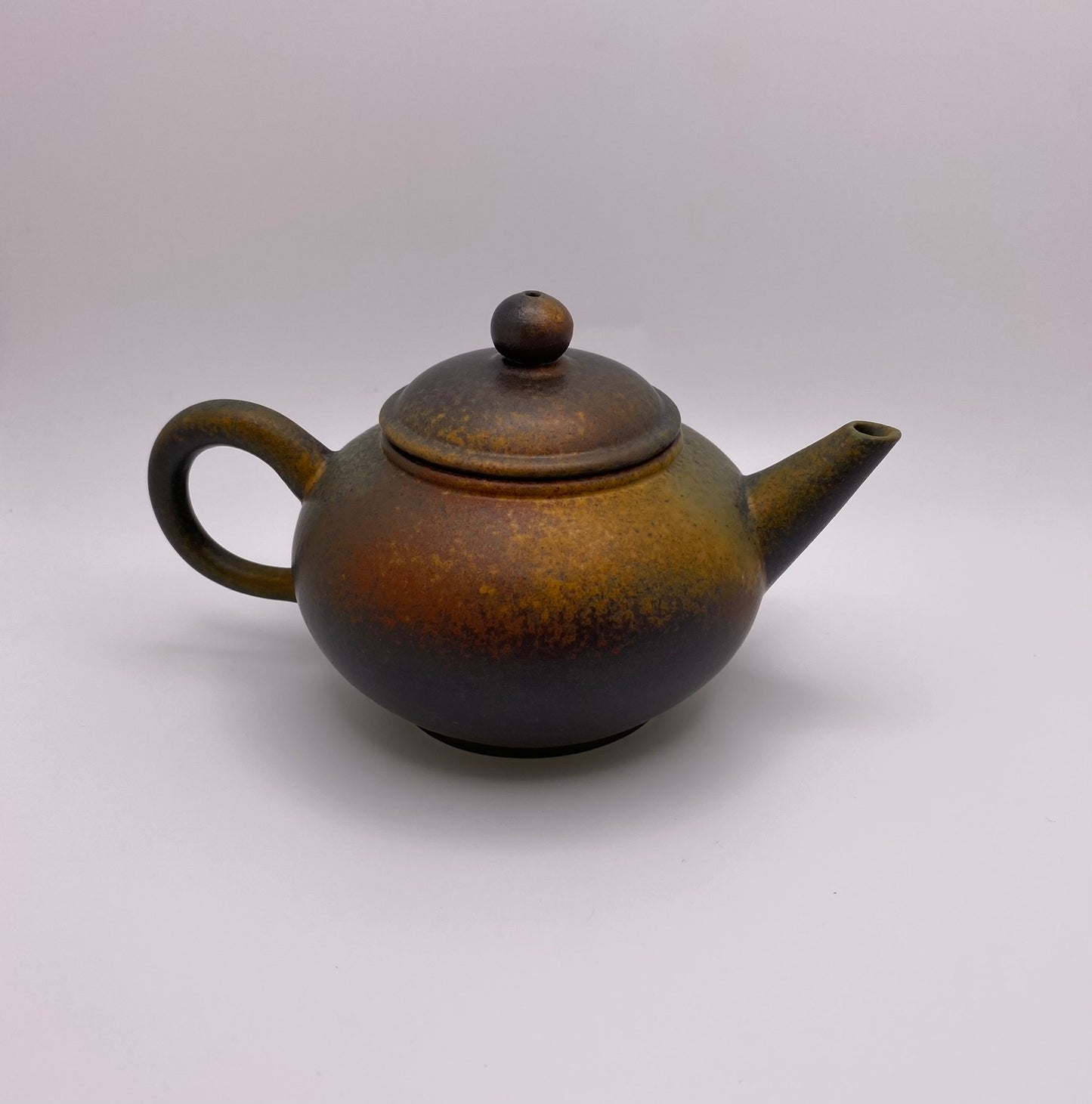 Bai Mu Quan's Handmade Ash Glazed Yellow Clay Shui Ping Tea Pot 160ml