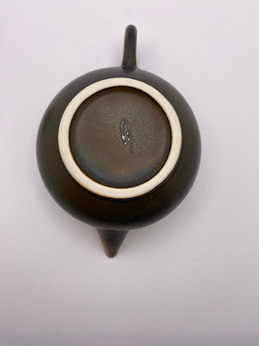 Bai Mu Quan's Handmade Ash Glazed Yellow Clay Shui Ping Tea Pot 160ml