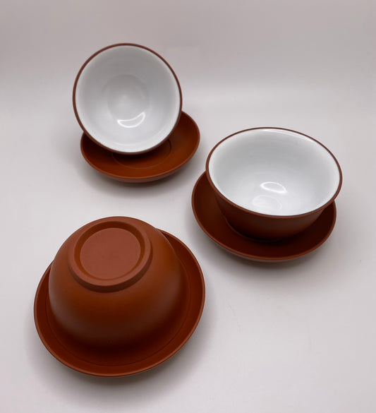 Classic Red Clay White Glaze Tea Cup 60ml