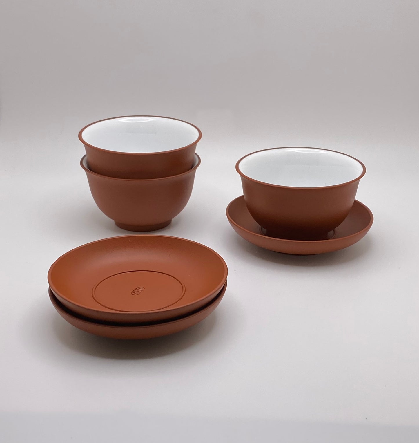 Classic Red Clay White Glaze Tea Cup 60ml