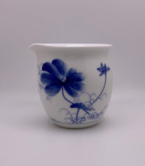 Blue Lotus Hand Painted Porcelain Gong Dao Bei 220ml