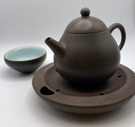 Purple Clay Cha Pan Tea Boat 