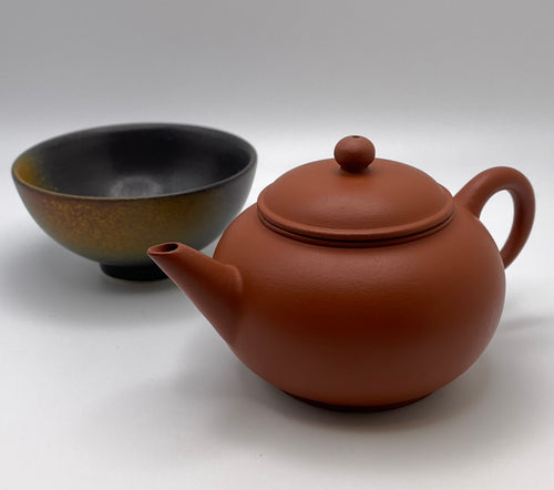 Large Shui Ping Red Clay Teapot, 200 ml - Taiwan Tea Crafts