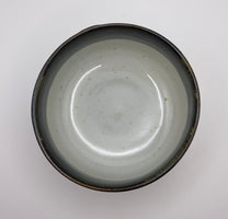 Navy and White Glaze on White Clay Handmade Chawan Matcha Bowl (Large)