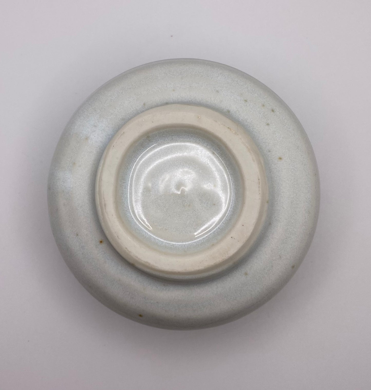 Navy and White Glaze on White Clay Handmade Chawan Matcha Bowl (Large)