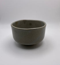 Hand Painted Cherry Blossom on Grey & White Glaze Handmade Chawan Matcha Bowl (Small)