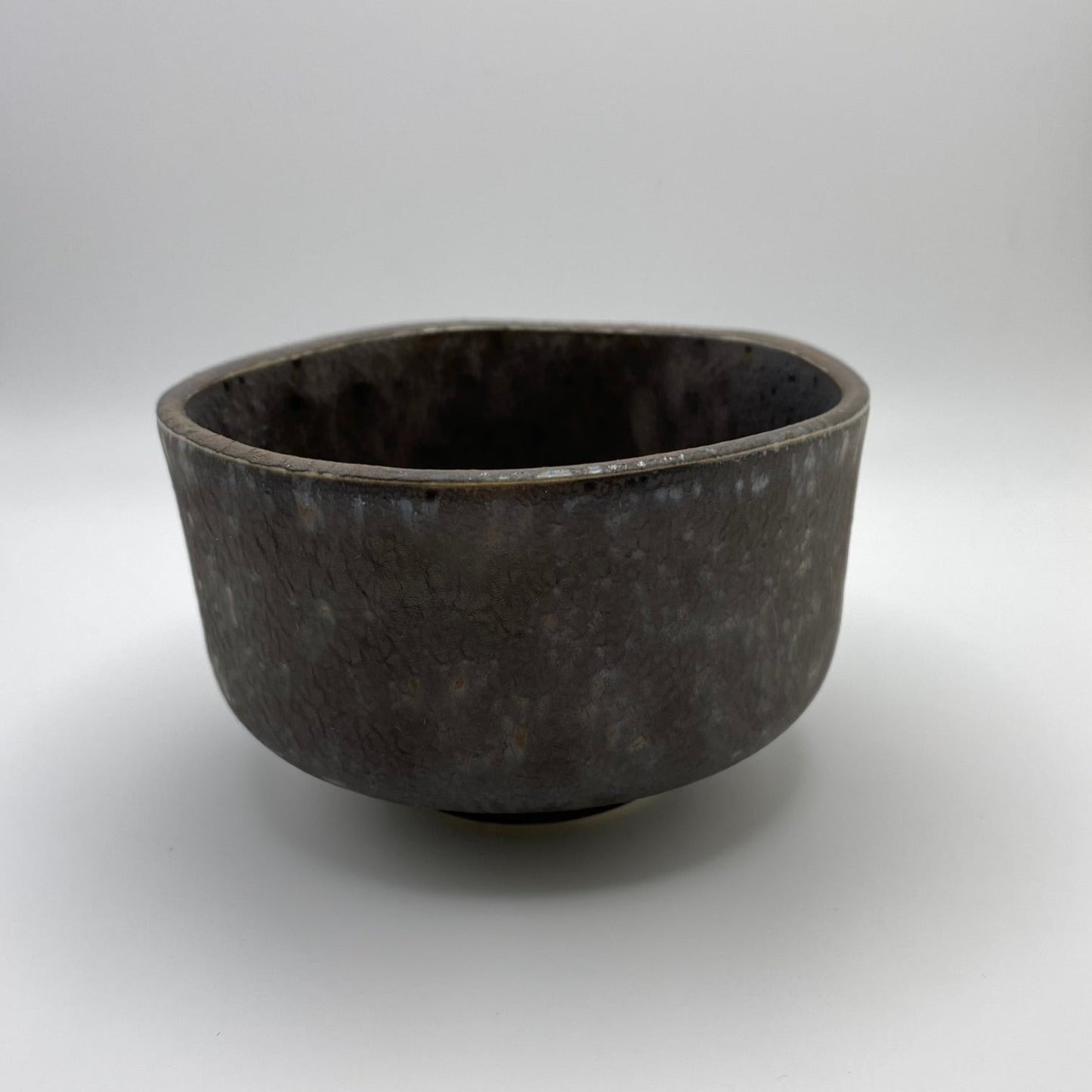 Brushed Metallic Glaze Handmade Chawan Matcha Bowl (Small)