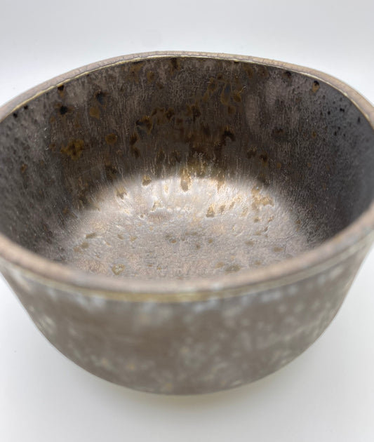 Brushed Metallic Glaze Handmade Chawan Matcha Bowl (Small) 