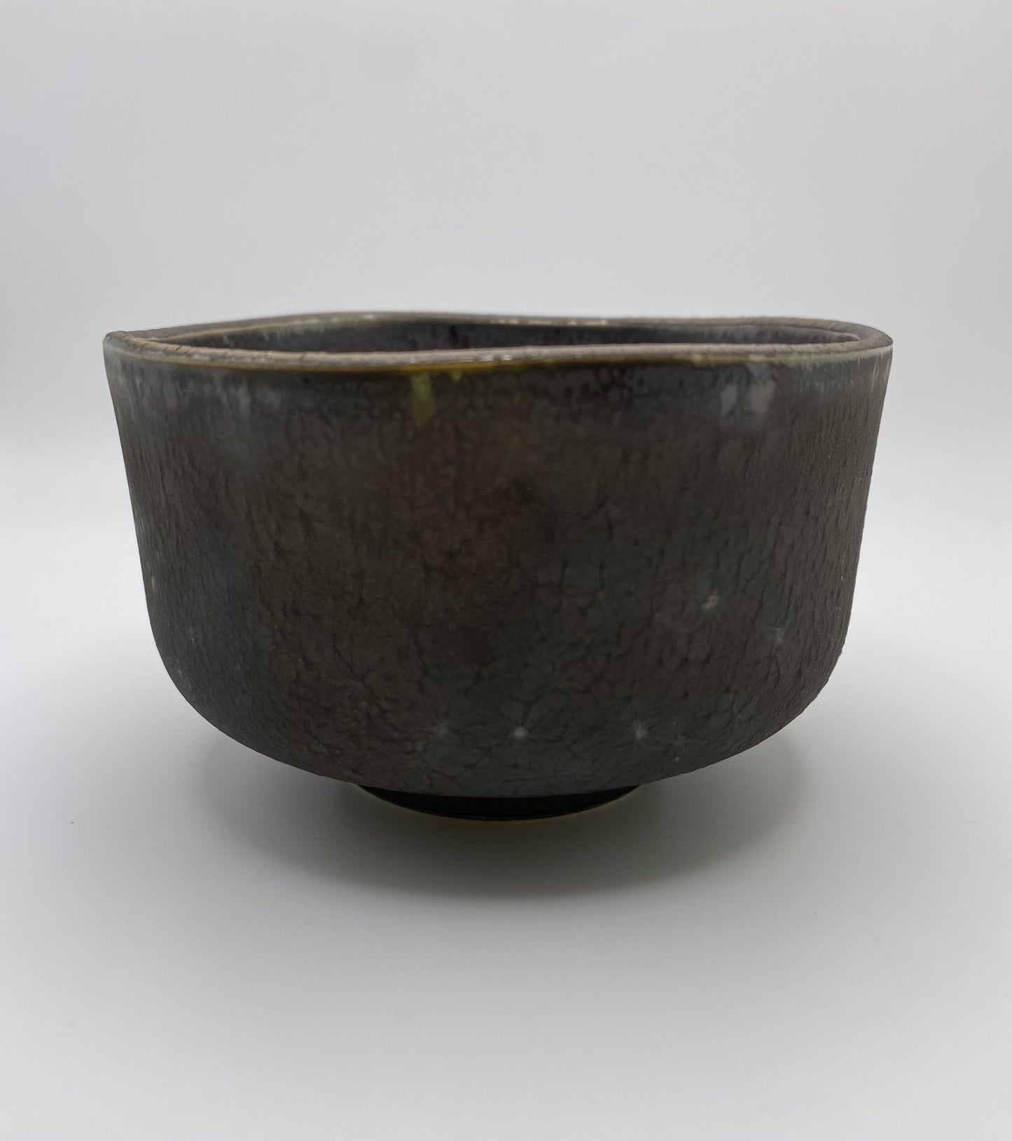 Brushed Metallic Glaze Handmade Chawan Matcha Bowl (Small)