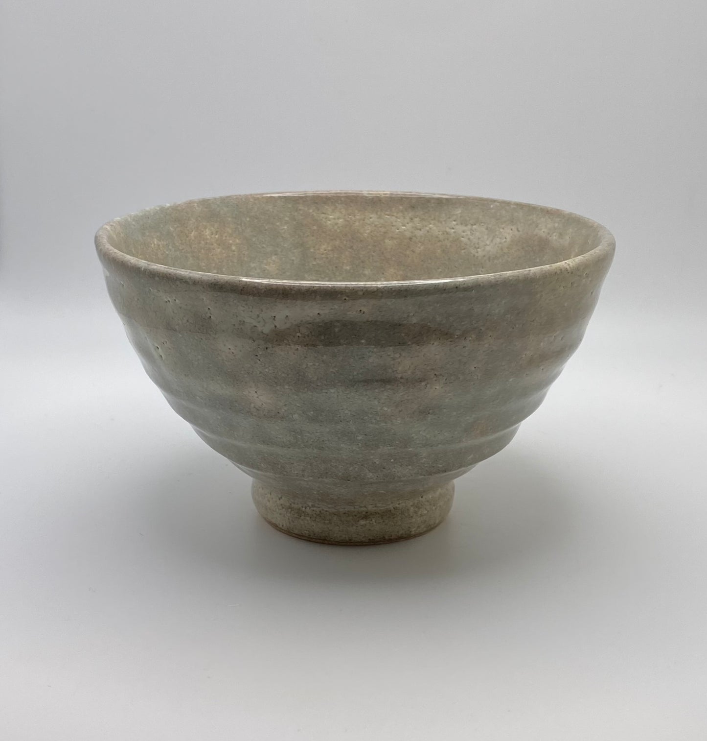 Sparkling Beige Earth Glaze Handmade Tenmoku Chawan Matcha Bowl