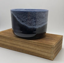 Blue & White Sea Foam High Profile Handmade Chawan Matcha Bowl (Large)