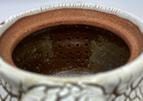Kairagi White Hagi Ware Back Handle Tea Pot by Mukuhara Kashun