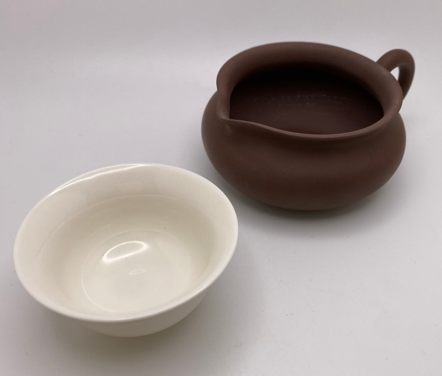 Vintage Low Purple Clay Pitcher (Gong Dao Bei) 140ml