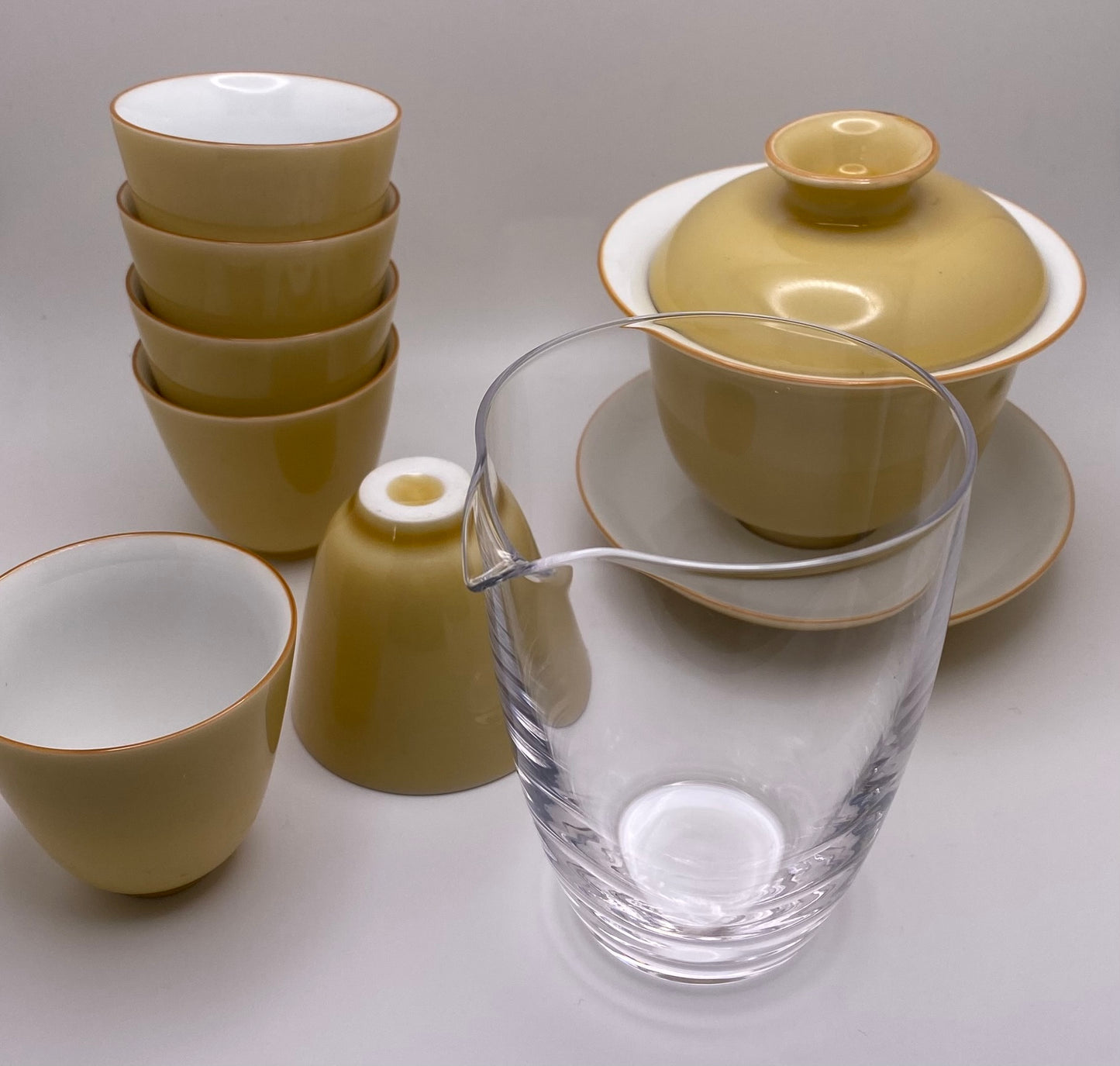 Porcelain Gaiwan Gong Fu Tea Set (10 pc)