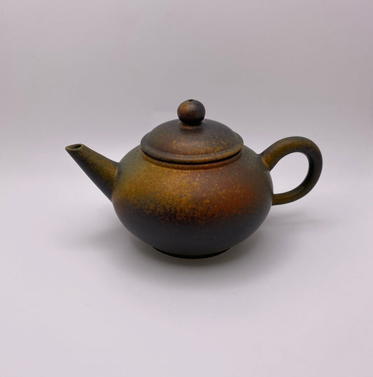 Bai Mu Quan's Handmade Ash Glazed Yellow Clay Shui Ping Tea Pot 160ml 